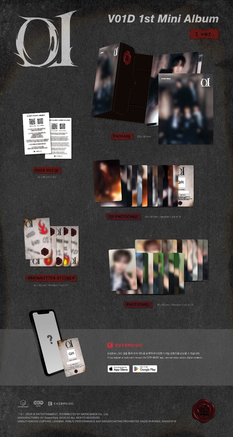 PRE - ORDER V01D 1st Mini Album 01 (EVER Version) – album  ( / / ) | HobiEgo K - pop Shop