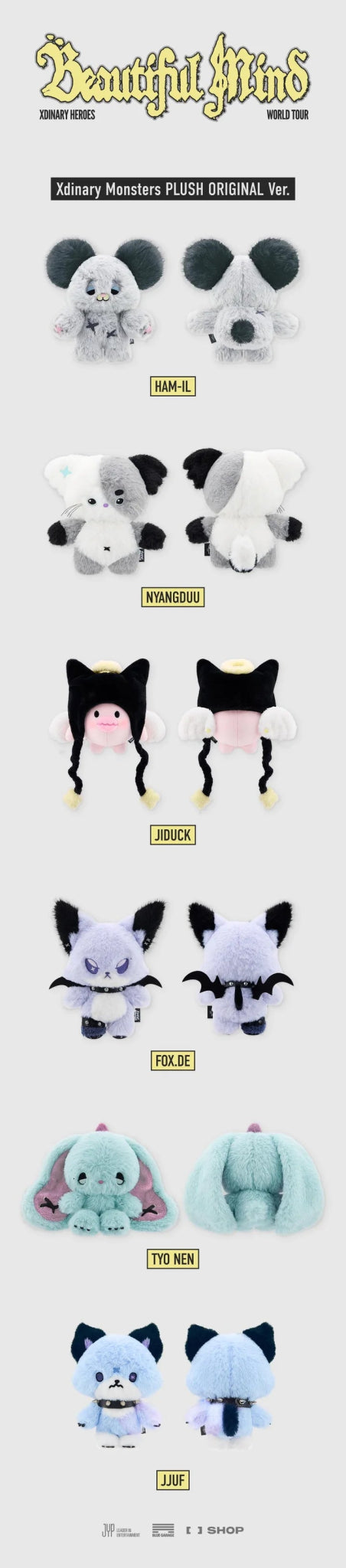 PRE - ORDER Xdinary Heroes Beautiful Mind World Tour in SEOUL Xdinary Monsters PLUSH ORIGINAL – Plush (Gunil / / ) | HobiEgo