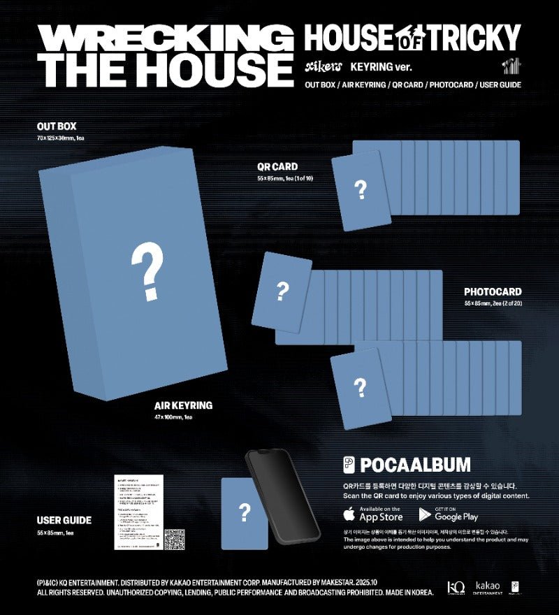 PRE - ORDER xikers 6th Mini Album HOUSE OF TRICKY : WRECKING THE HOUSE (Keyring POCAALBUM) + TOKTOQ Gift – album ( / / ) | HobiEgo