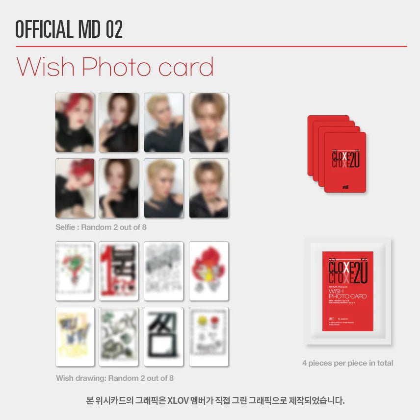 PRE - ORDER XLOV CLOXE 2U 2ND Fanmeeting MD Wish Photocard – photocard ( / / ) | HobiEgo