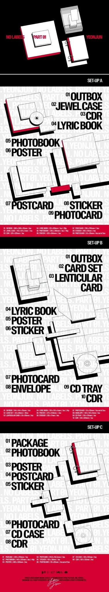 PRE - ORDER YEONJUN 1st Mini Album 'NO LABELS: PART 01' – album (SET - UP A / / ) | HobiEgo