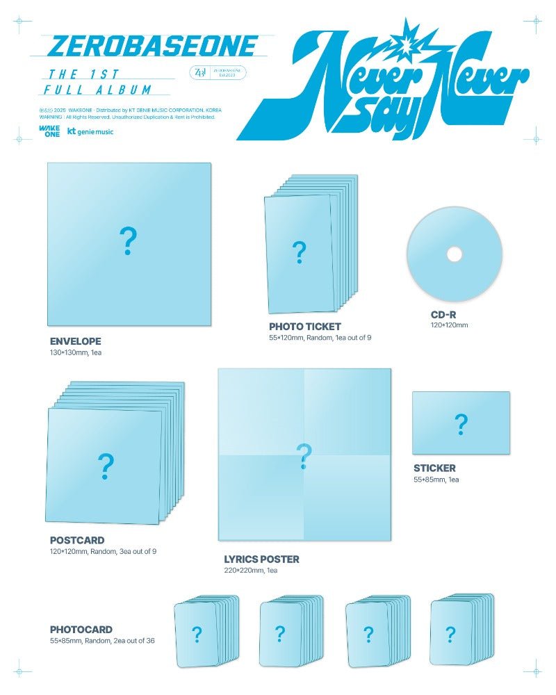 PRE - ORDER ZEROBASEONE 1st Full Album NEVER SAY NEVER (SLAM DUNK Version) – album ( / / ) | HobiEgo