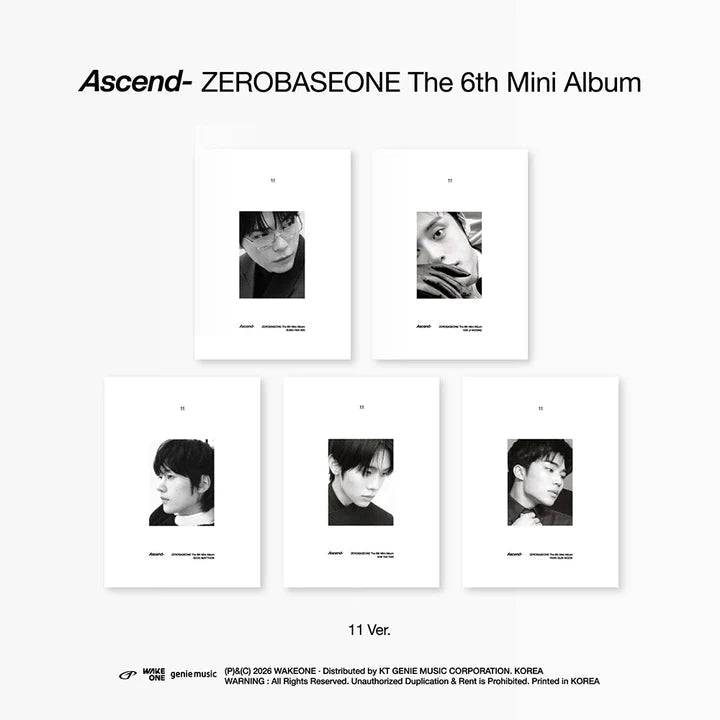PRE - ORDER ZEROBASEONE 6th Mini Album Ascend - (11 Version) – album  ( / / ) | HobiEgo K - pop Shop