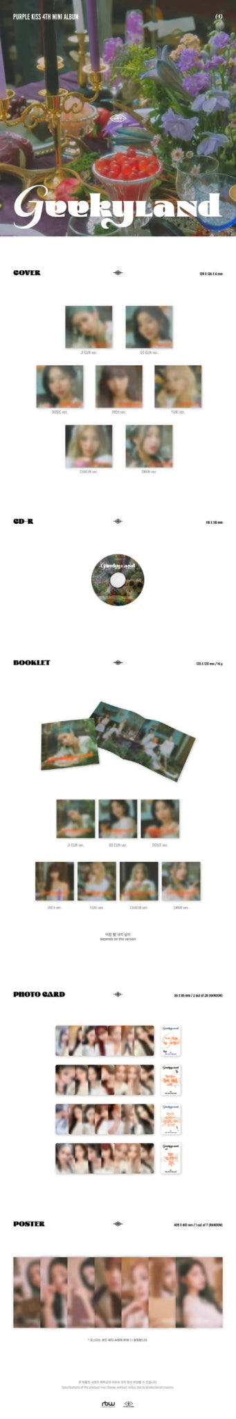 PURPLE KISS 4th Mini Album Geekyland (Digipack Version) – album (Goeun / / ) | HobiEgo