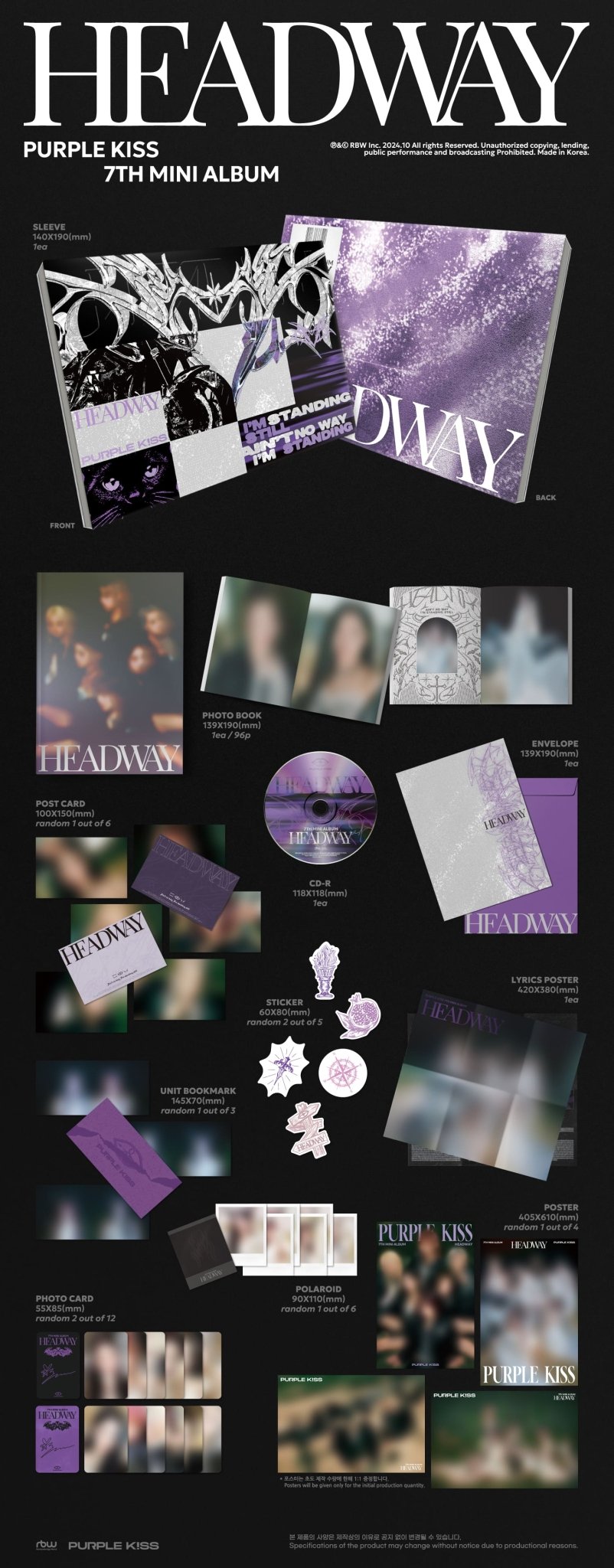 Purple Kiss 7th Mini Album Headway (POCAALBUM Version) – album ( / / ) | HobiEgo