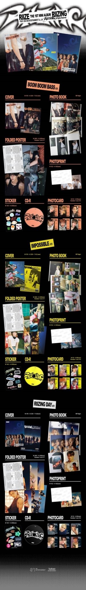 RIIZE 1st Mini Album RIIZING (Photobook Version) – Photo Book (BOOM BOOM BASS (ORANGE) / / ) | HobiEgo