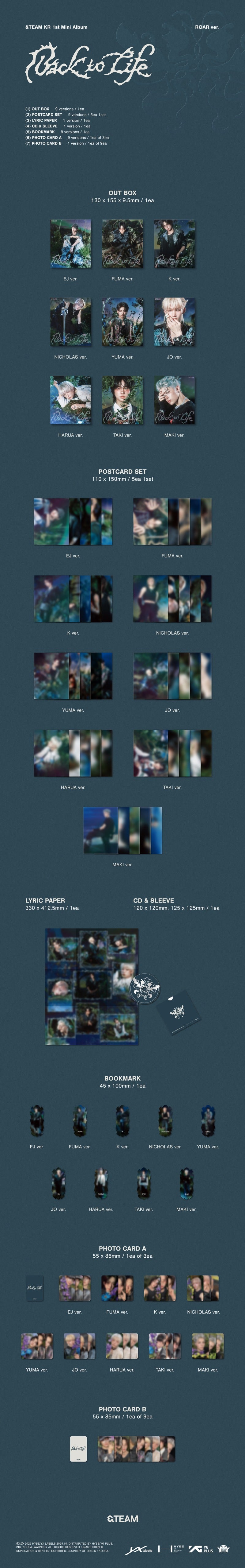 PRE-ORDER &Team Back To Life (Roar Version)