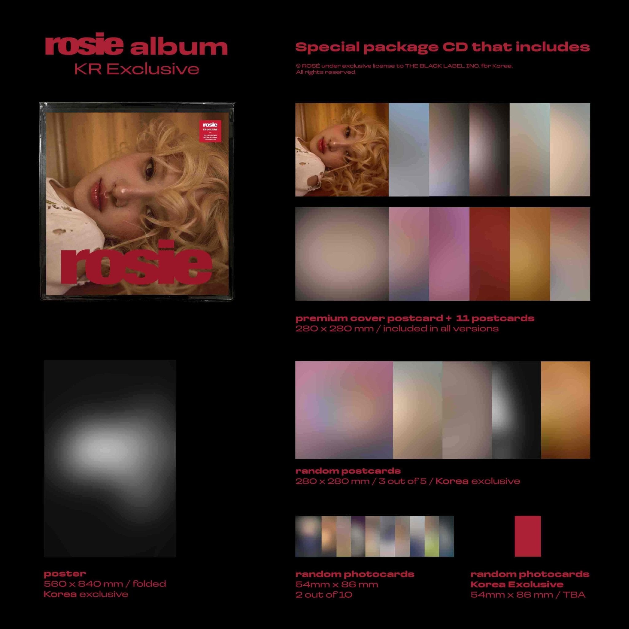 Rosé 1st Studio Album rosie (KR Exclusive) – album ( / / ) | HobiEgo