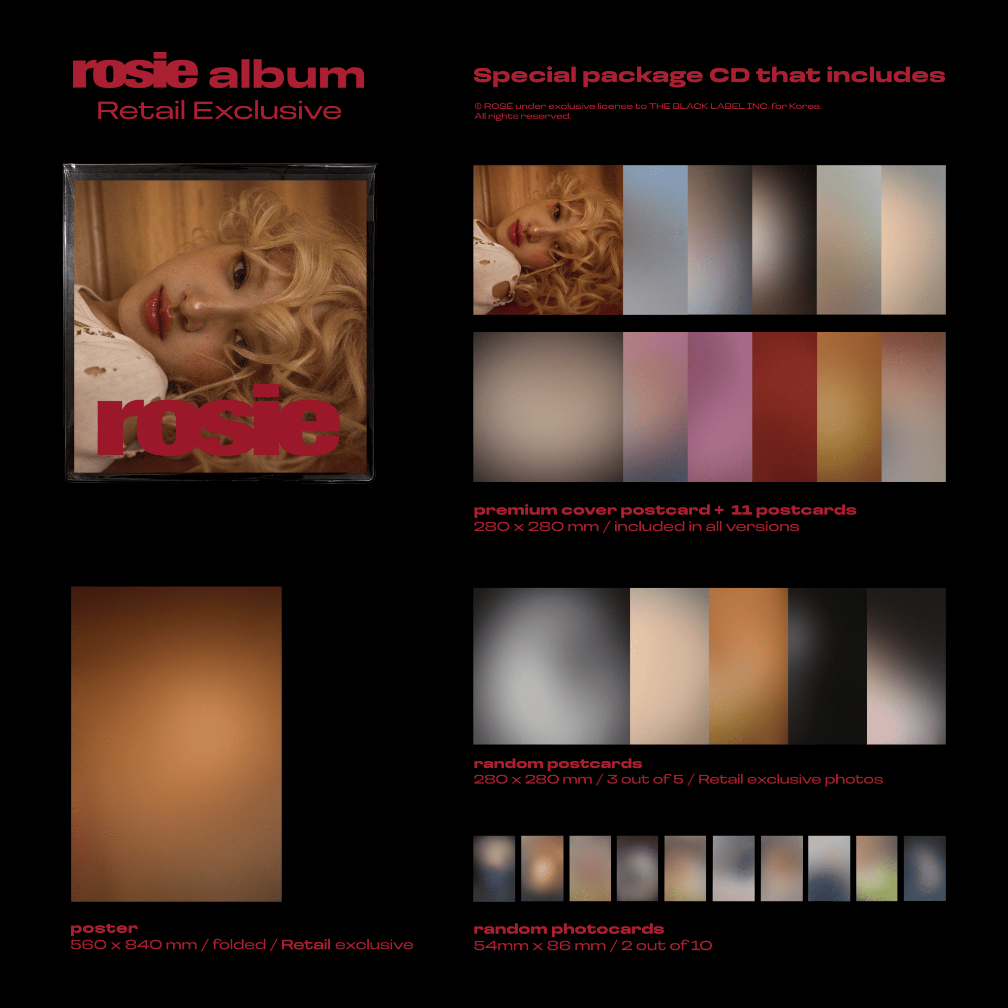Rosé 1st Studio Album rosie (Retail Exclusive) – album ( / / ) | HobiEgo