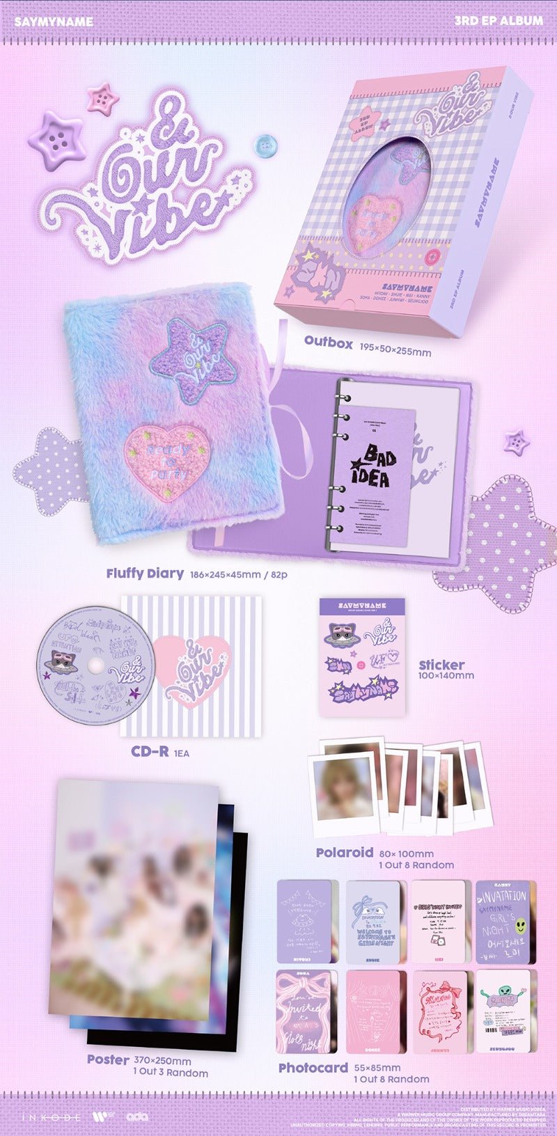 SAY MY NAME 3rd EP Album & Our Vibe (Hype Vibe Version (Jewel Case