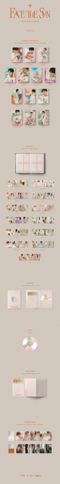 SEVENTEEN 4th Album Face the Sun (CARAT Version) – album ( / / ) | HobiEgo