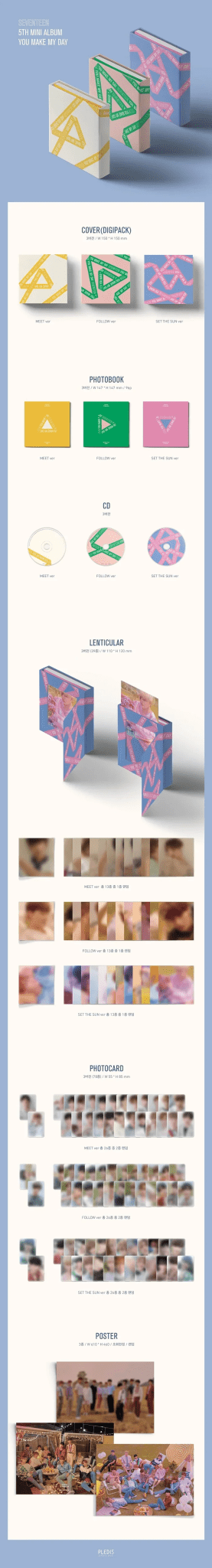 SEVENTEEN 5th Mini Album YOU MAKE MY DAY (Reissue) – album (Meet (YELLOW) / / ) | HobiEgo
