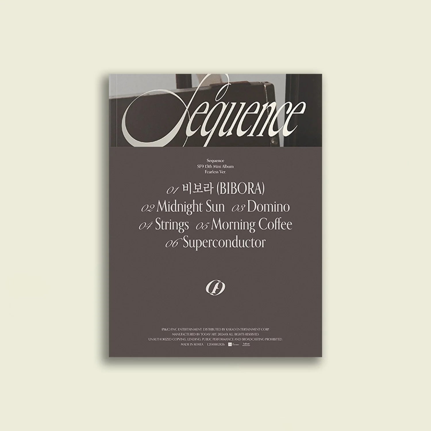 SF9 13th Mini Album Sequence – album (Fearless (BLACK) / / ) | HobiEgo