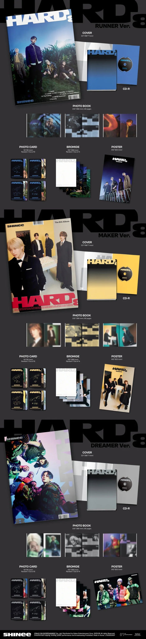 SHINee 8th Album HARD (Photobook Version) – Photo Book (RUNNER / / ) | HobiEgo