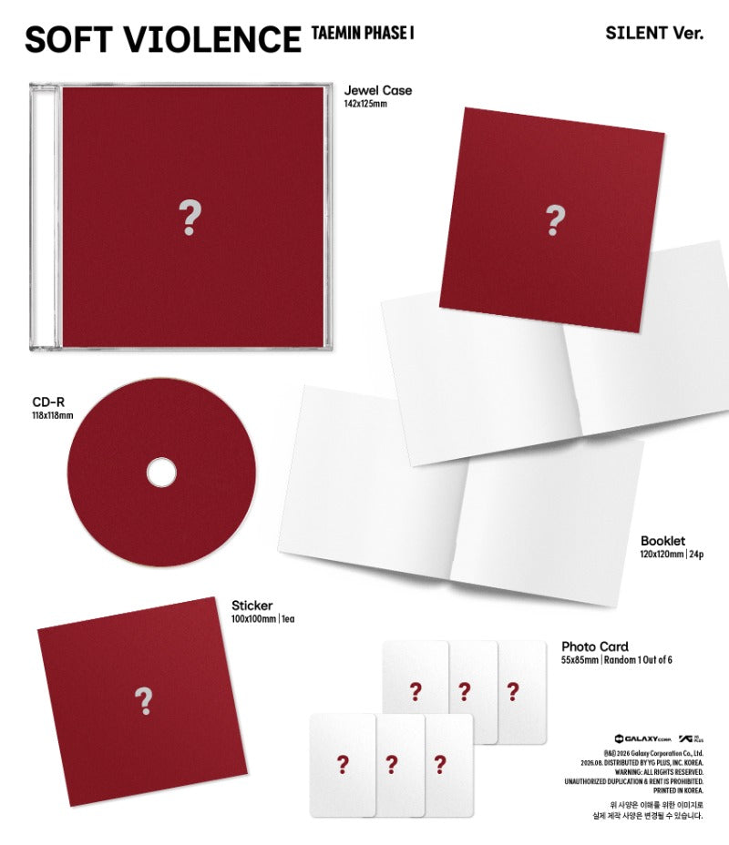 PRE-ORDER TAEMIN PHASE I : Soft Violence (JEWEL Version)