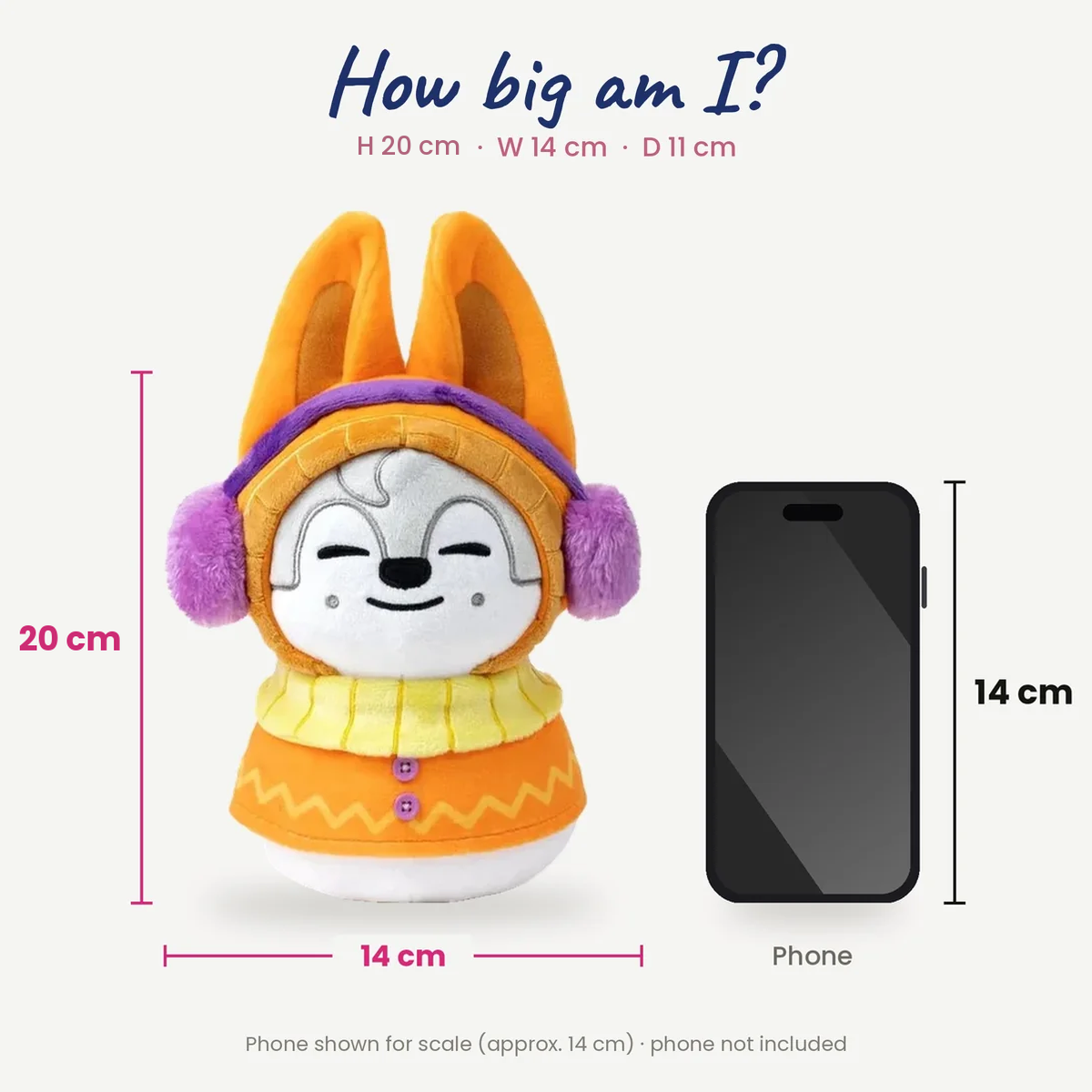 Stray Kids XMAS Pop-Up Soft Toy - 23 CM size guide