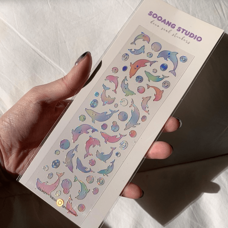 SOOANG Studio Dolphins In The Dark (Night Sky/ Aurora) Sticker – Stickers (Aurora / / ) | HobiEgo