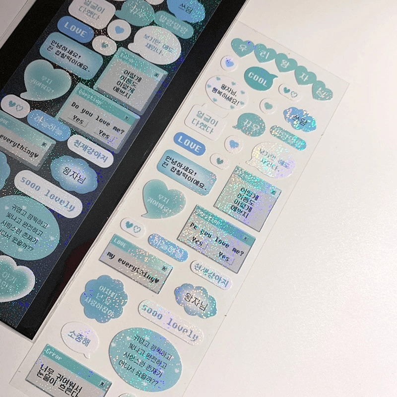 SOOANG Studio Korean Speech Bubble Sticker – Stickers (Mint / / ) | HobiEgo