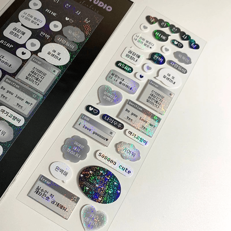 SOOANG Studio Korean Speech Bubble Sticker – Stickers (Mono / / ) | HobiEgo