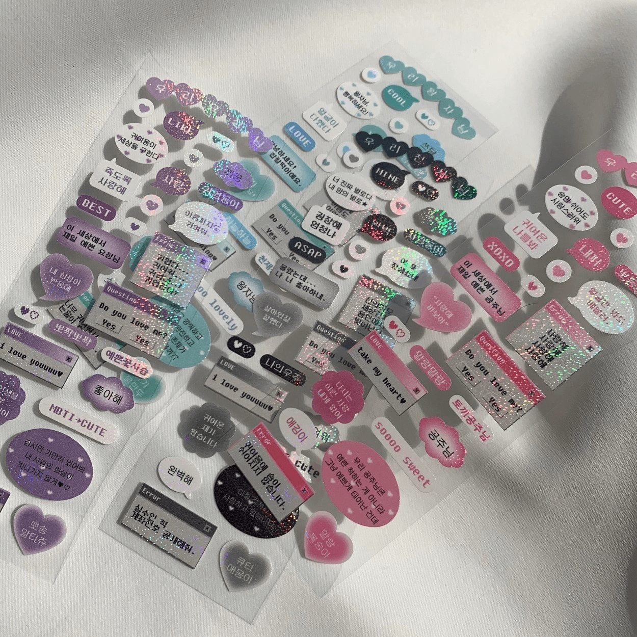 SOOANG Studio Korean Speech Bubble Sticker – Stickers (Pink / / ) | HobiEgo