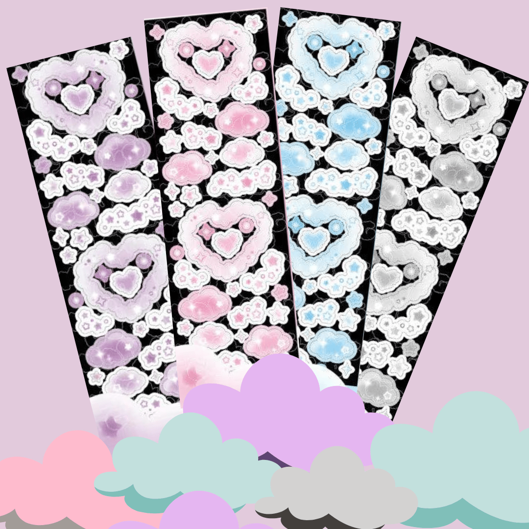 SOOANG Studio Mallang Cloud Heart Cloud Sticker – Stickers (Purple / / ) | HobiEgo