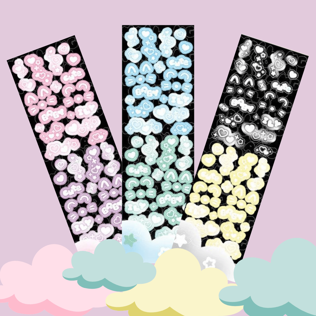 SOOANG Studio Mallang Cloud Twinkle Parts Sticker – Stickers (Purple / / ) | HobiEgo