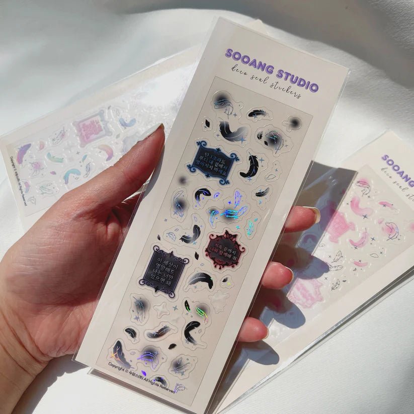 SOOANG Studio Romance Fantasy Sticker – Stickers (Silver Mono / / ) | HobiEgo