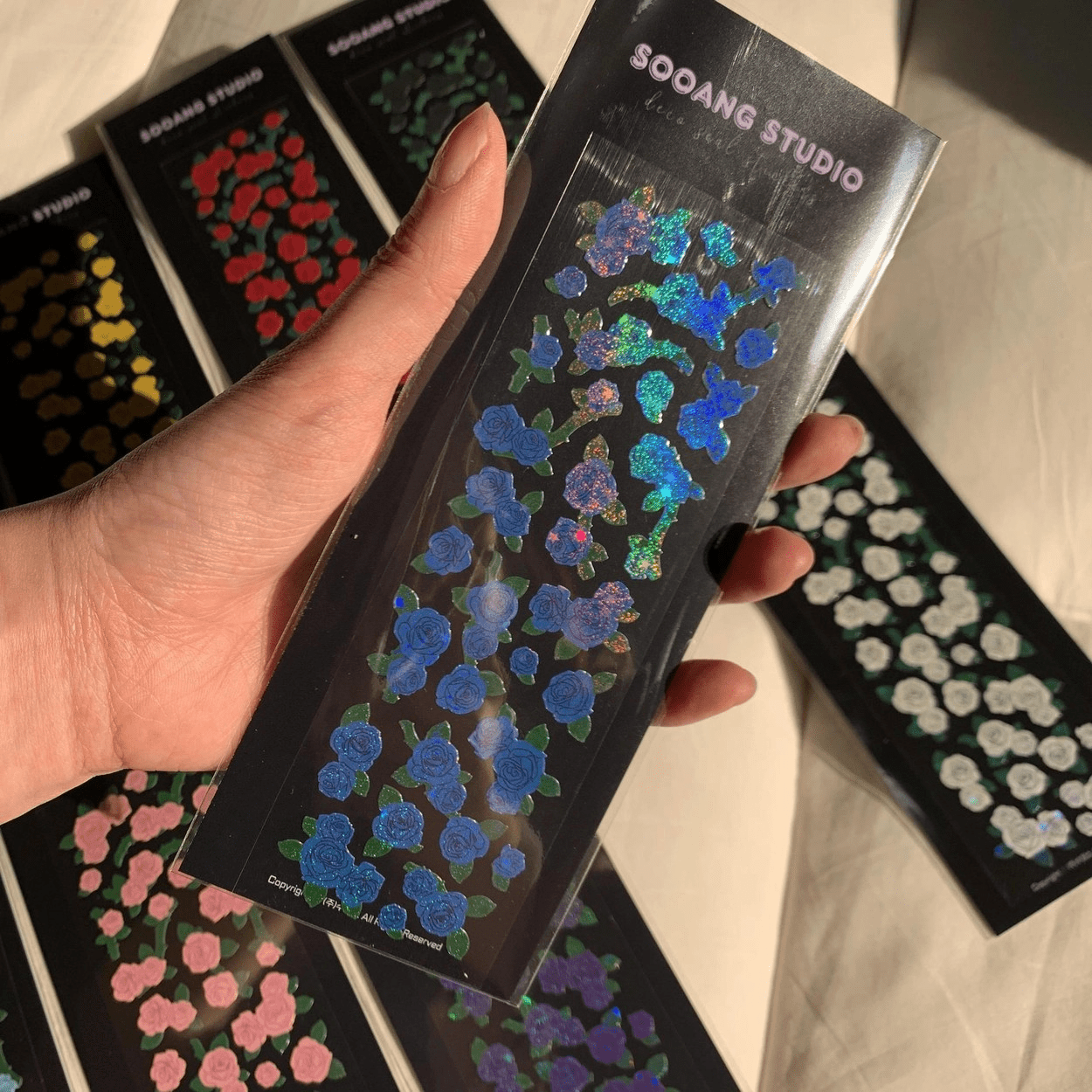 SOOANG Studio Rosebushes Sticker – Stickers (Blue / / ) | HobiEgo