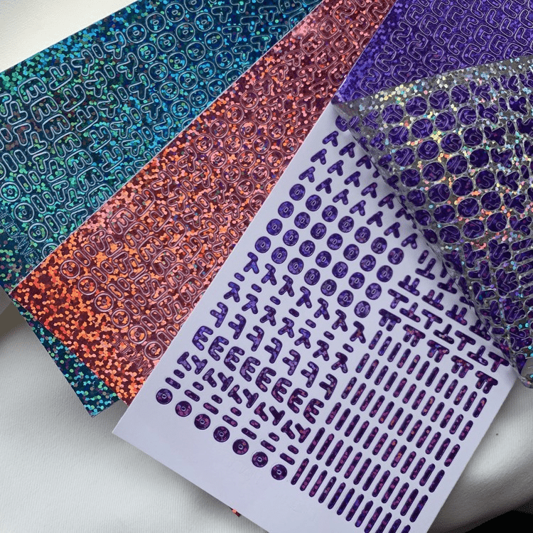 SOOANG Studio Sparkle Korean Alphabet Sticker – Stickers (Blue / / ) | HobiEgo