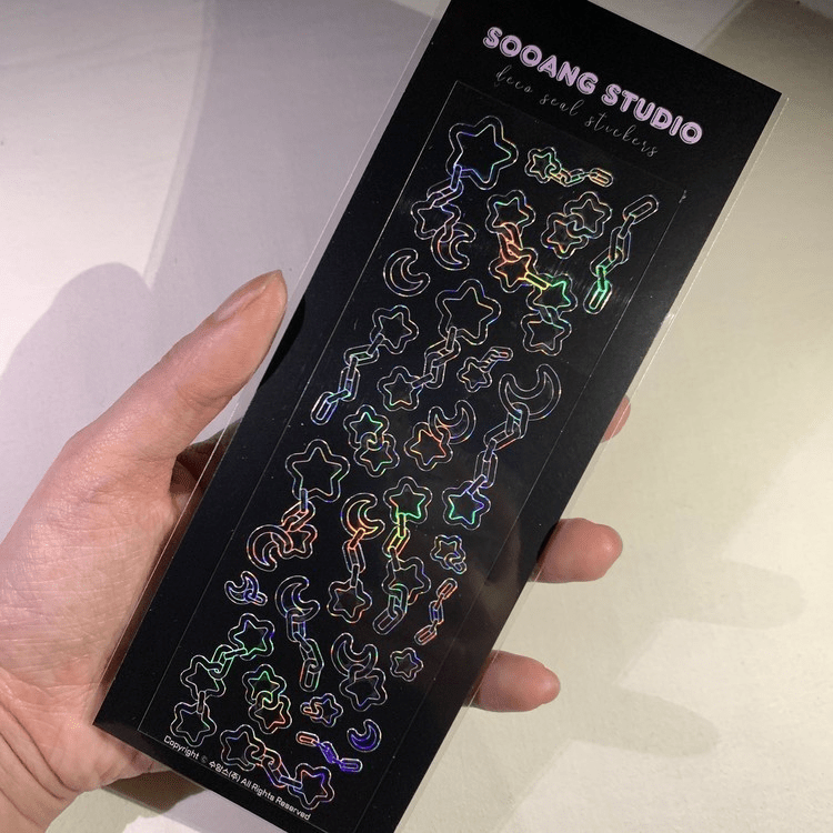 SOOANG Studio Star and Moon Chains Sticker – Stickers ( / / ) | HobiEgo