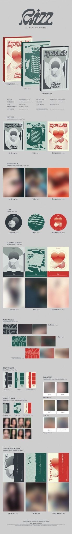 SOOJIN 2nd EP RIZZ – album (Temptation (RED) / / ) | HobiEgo