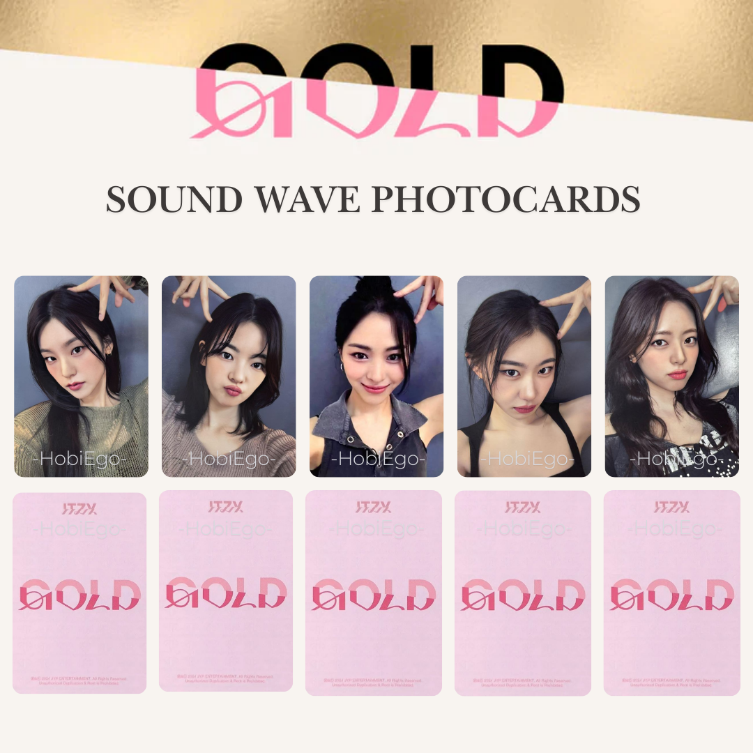 ITZY 9th Mini Album GOLD Sound Wave Photocards