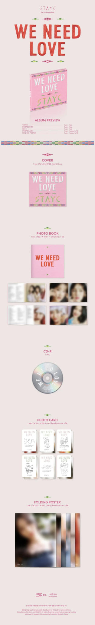 STAYC 3rd Single Album We Need Love (Digipack Version) – album ( / / ) | HobiEgo
