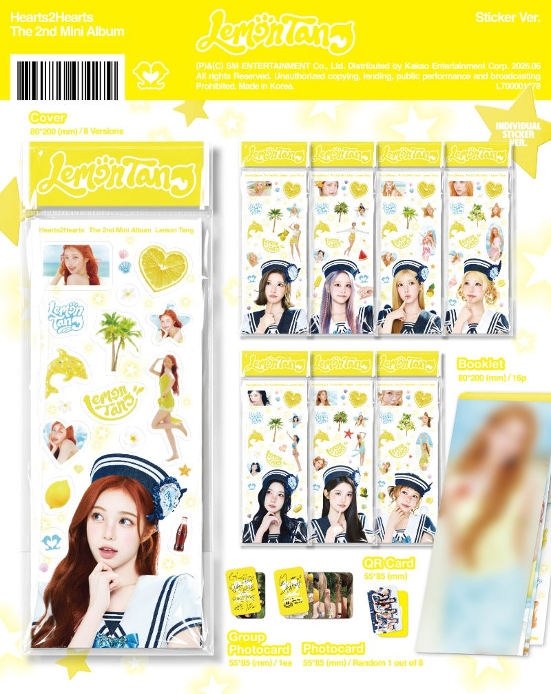 PRE-ORDER HEARTS2HEARTS 2nd Mini Album LEMON TANG (STICKER)