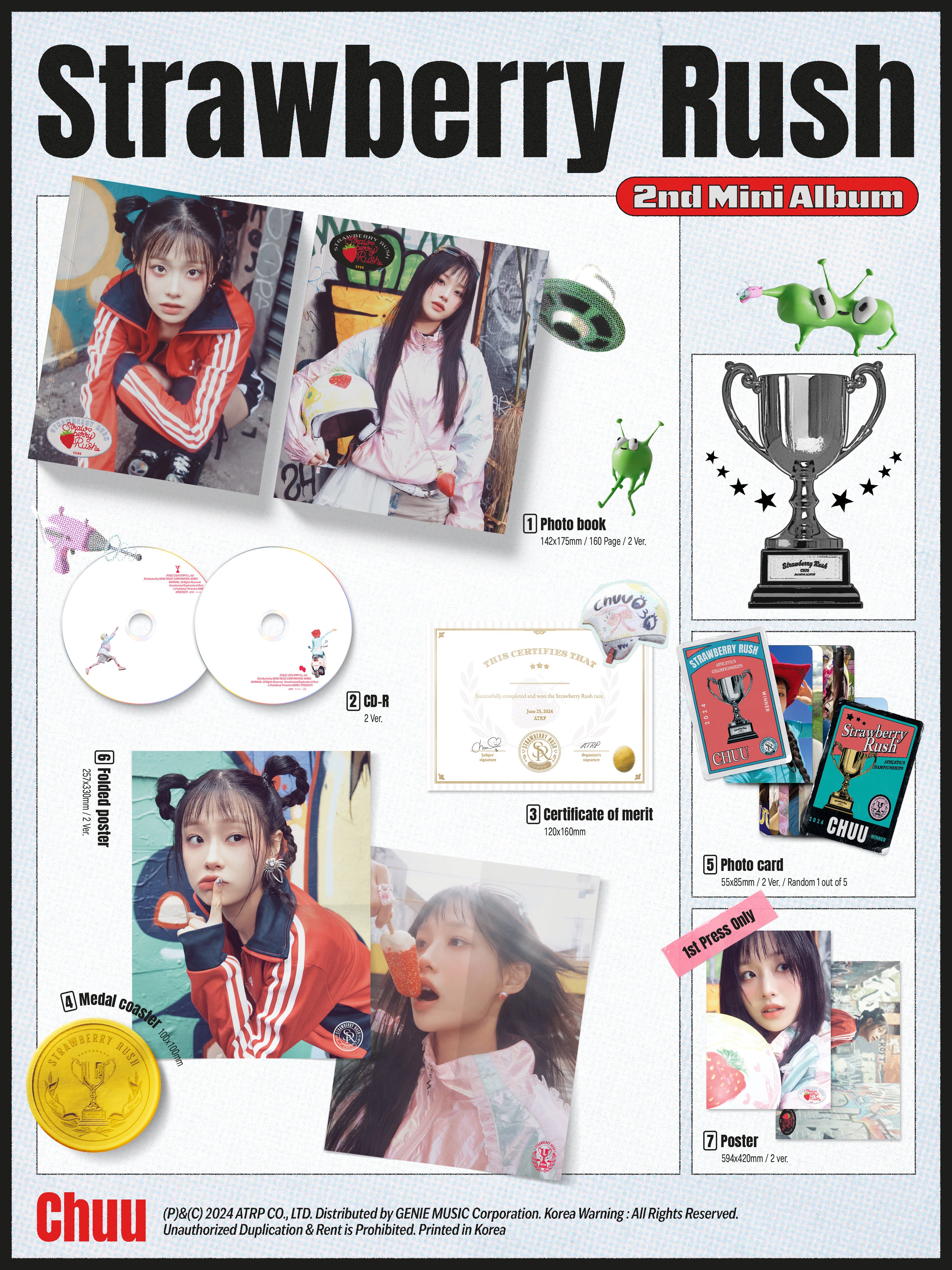 CHUU 2nd Mini Album Strawberry Rush Photobook Version