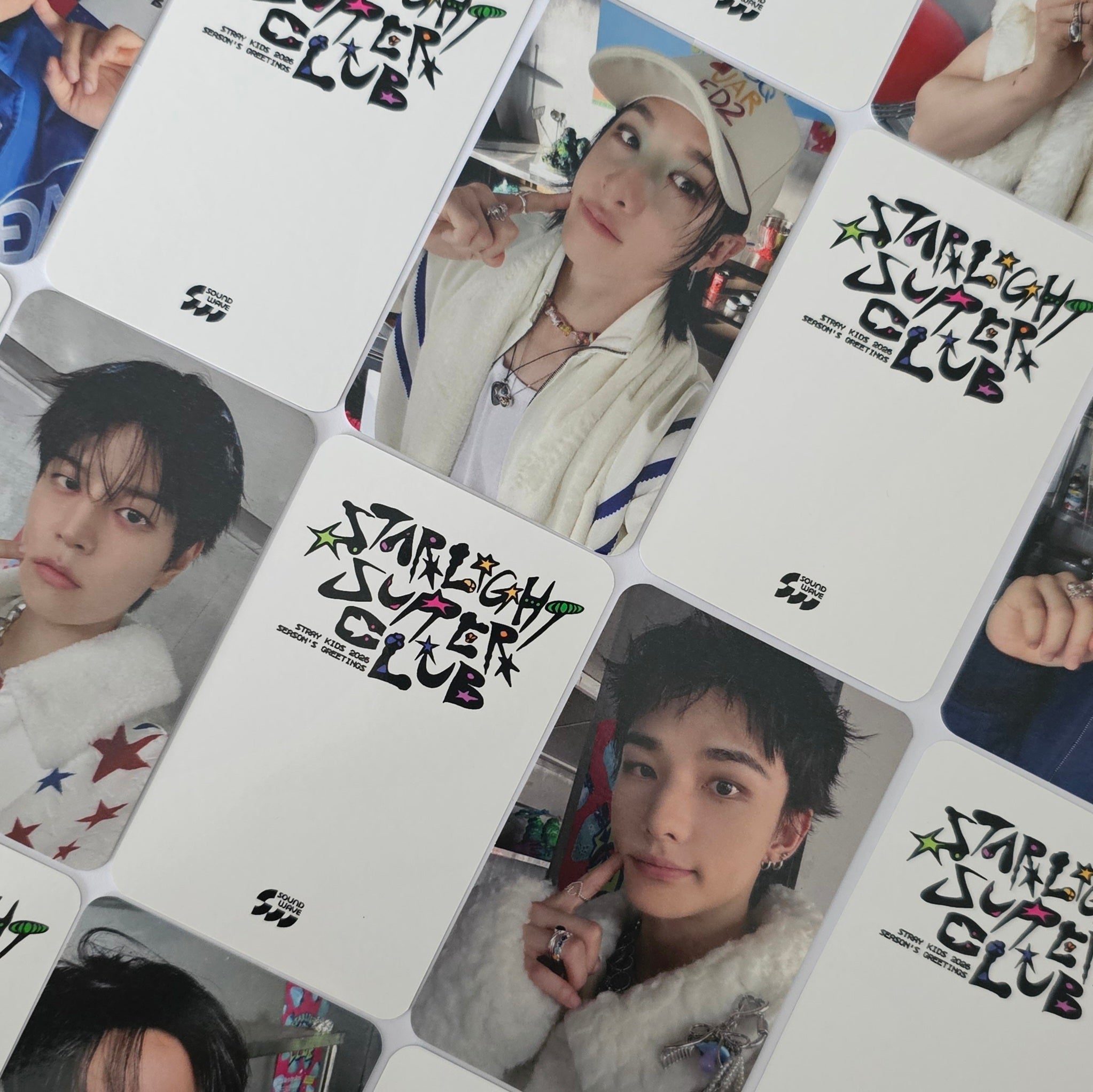 Stray Kids 2026 Season's Greetings STARLIGHT SUPPER CLUB Sound Wave Photocards – photocard  (Bang Chan / / ) | HobiEgo