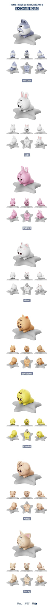 Stray Kids 5 - Star★★★★★: Dome Tour 2023 Seoul Special (Unveil 13) Official SKZOO Mini Figure – Plush (Wolf Chan / / ) | HobiEgo