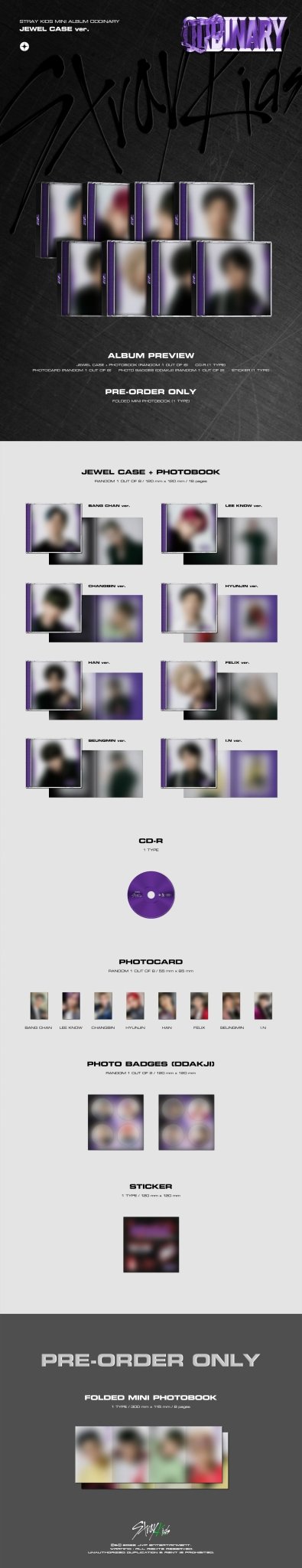 Stray Kids 6th Mini Album ODDINARY (Jewel Case Version) – album (Bang Chan / / ) | HobiEgo