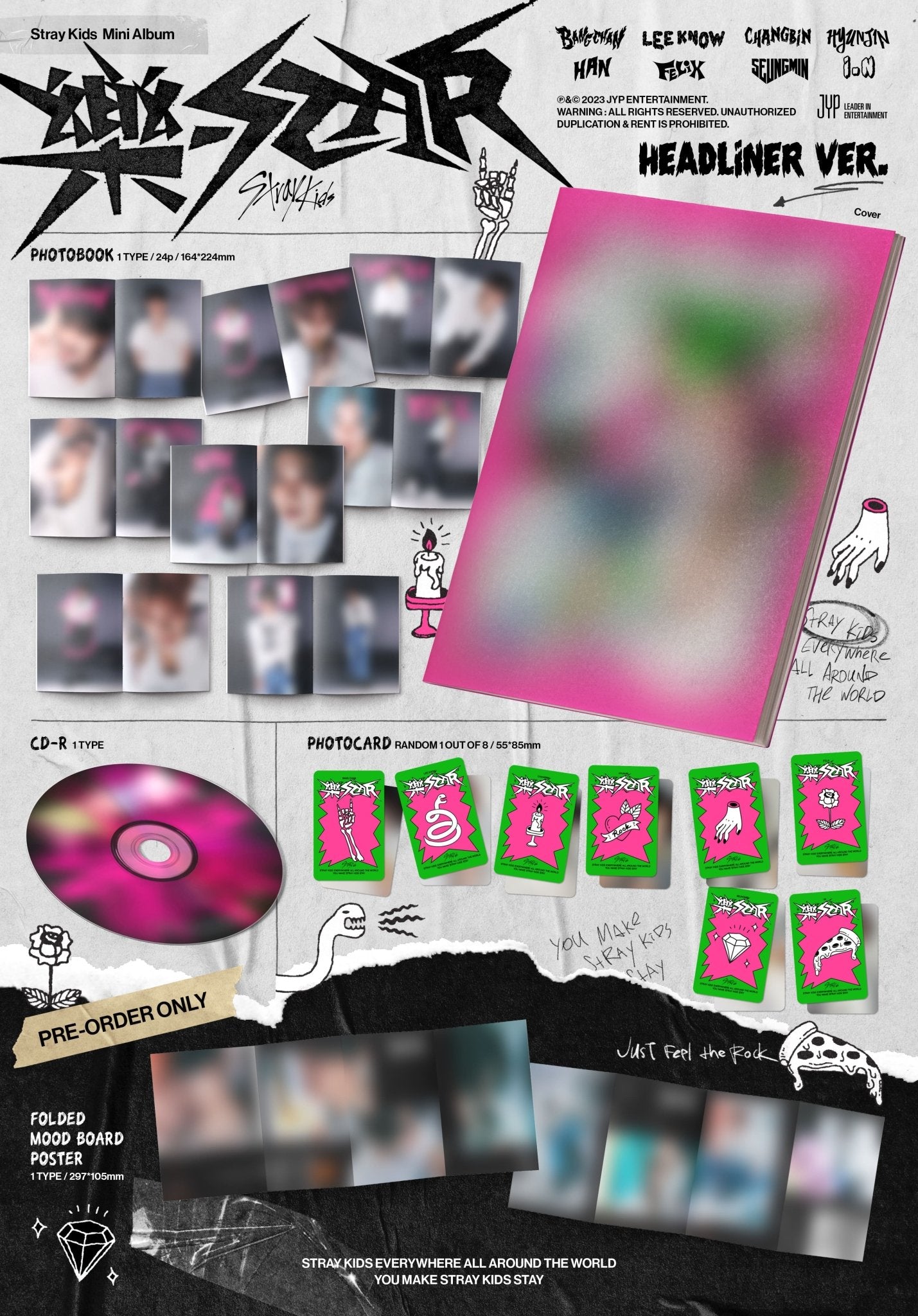 Stray Kids 8th Mini Album 樂 - STAR (HEADLINER Version) – album ( / / ) | HobiEgo