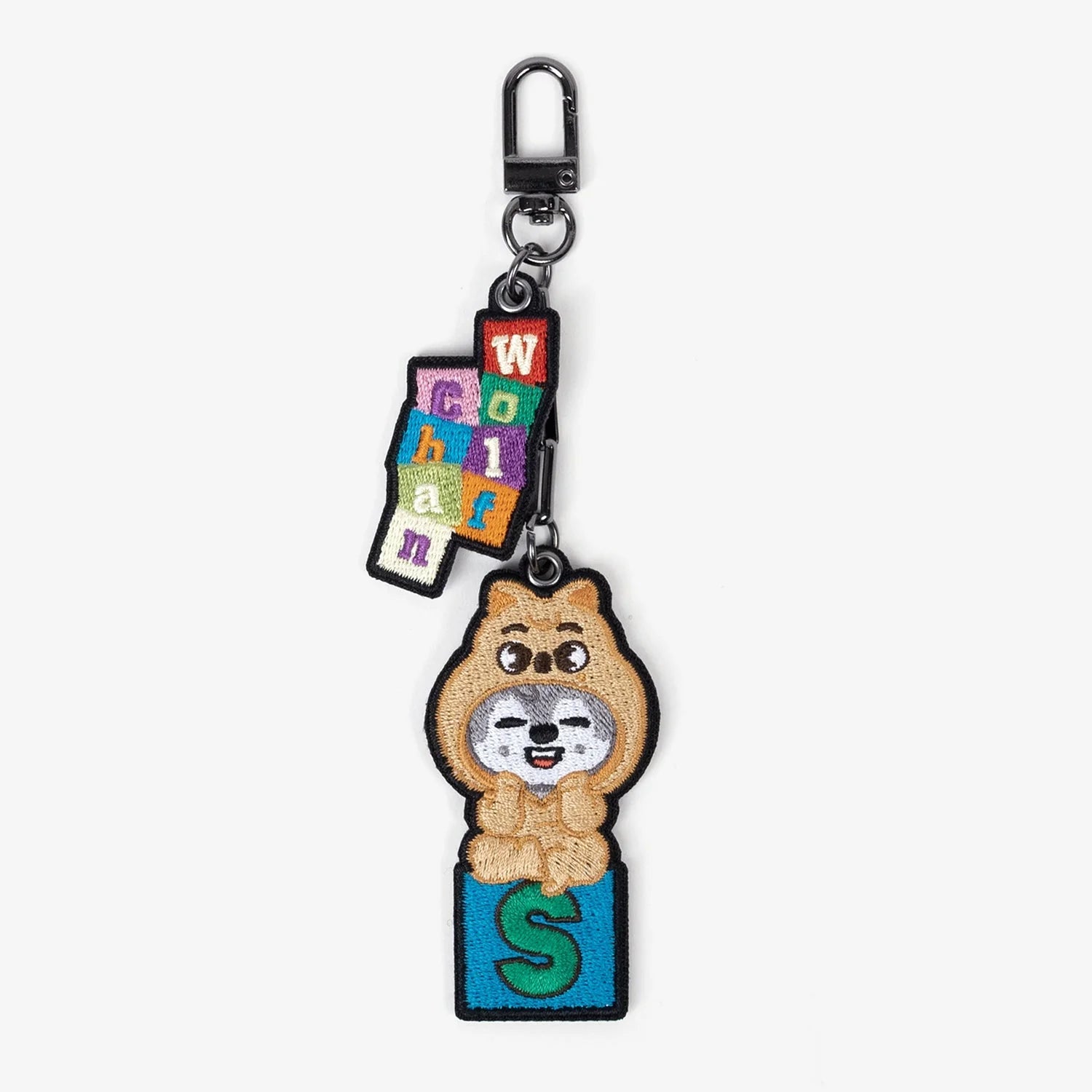 STRAY KIDS Embroidery Key Holder Fan Connecting 2024 SKZ TOY WORLD – Keyring (Wolf Chan / / ) | HobiEgo