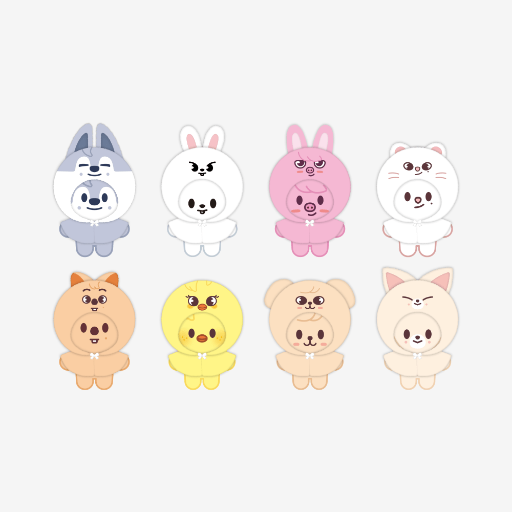 Stray Kids SKZOO 10cm Plush Outfit : For 5th Fanmeeting 5'CLOCK – Plush (Wolf Chan / / ) | HobiEgo