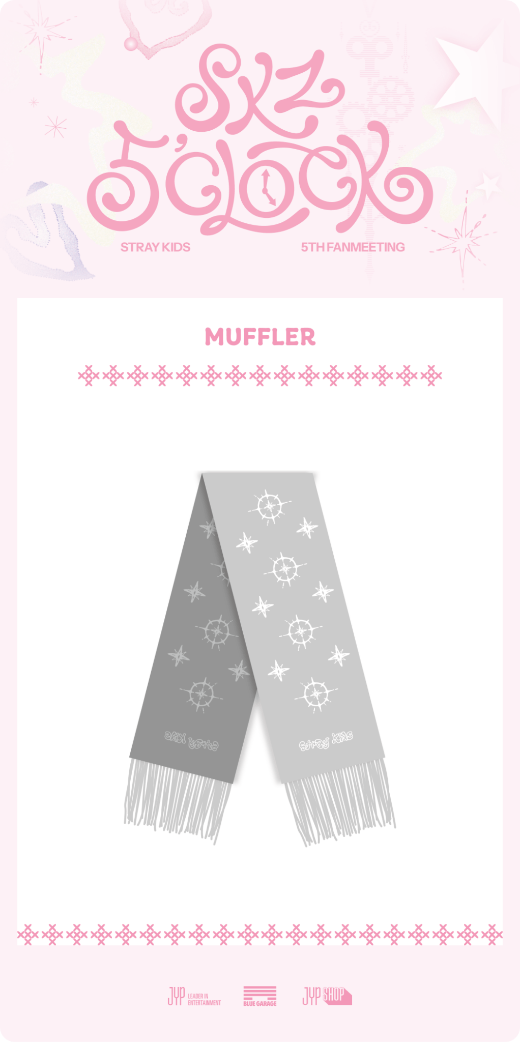 Stray Kids SKZOO Muffler : For 5th Fanmeeting 5'CLOCK – Clothing ( / / ) | HobiEgo