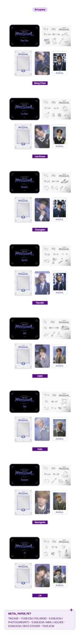 Stray Kids SKZOO Photo Deco Set : For 4th Fanmeeting Magic School – Merchandise (Bang Chan / / ) | HobiEgo