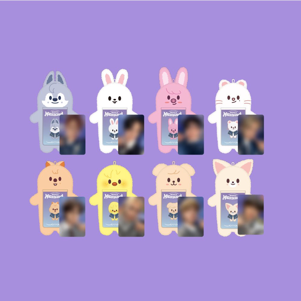 Stray Kids SKZOO Photocard Holder Plush : For 4th Fanmeeting Magic School – Plush (Wolf Chan / / ) | HobiEgo