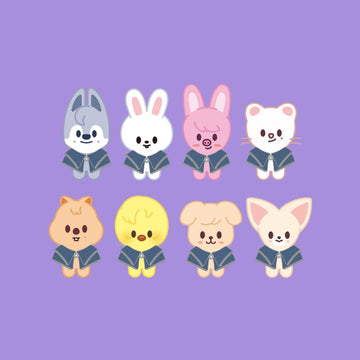 Stray Kids SKZOO Plush 10cm Version : For 4th Fanmeeting Magic School – merch  (Wolf Chan / / ) | HobiEgo