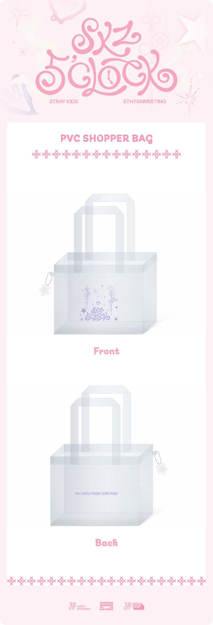 Stray Kids SKZOO PVC Shopper Bag : For 5th Fanmeeting 5'CLOCK – Bags ( / / ) | HobiEgo