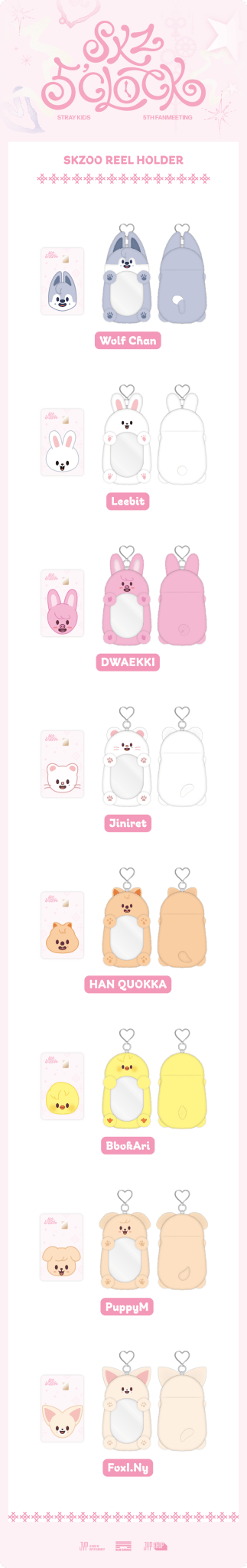 Stray Kids SKZOO Reel Holder : For 5th Fanmeeting 5'CLOCK – Merchandise (Wolf Chan / / ) | HobiEgo