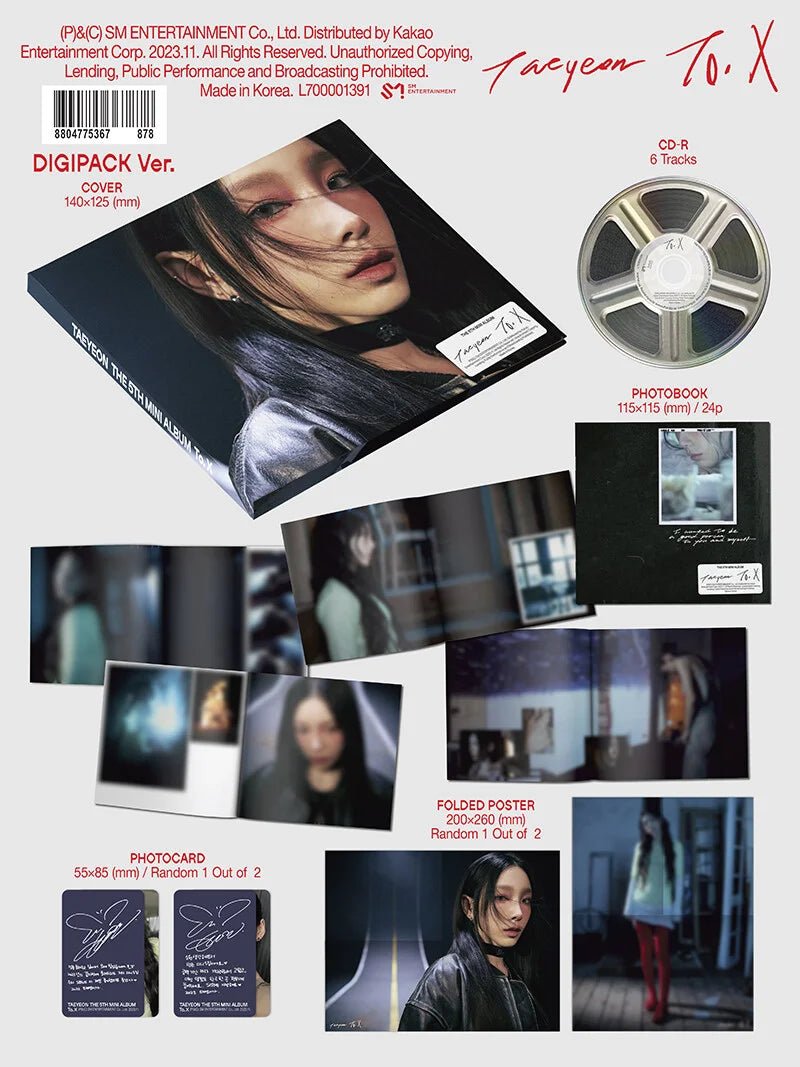TAEYEON 5th Mini Album To. X (Digipack Version) – album ( / / ) | HobiEgo