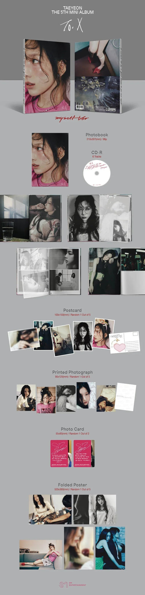 TAEYEON 5th Mini Album To. X (MYSELF Version) – album ( / / ) | HobiEgo