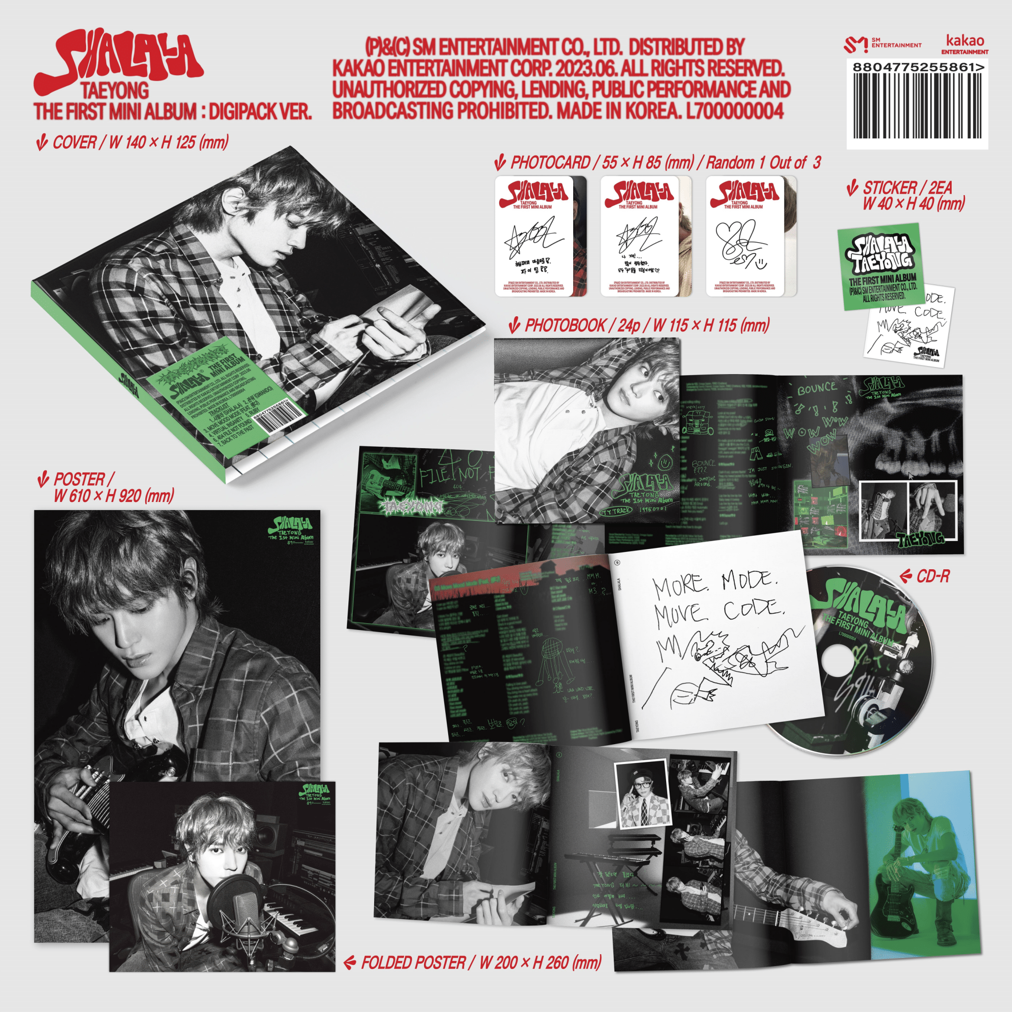 TAEYONG (NCT) 1st Mini Album SHALALA (Digipack Version) – album ( / / ) | HobiEgo
